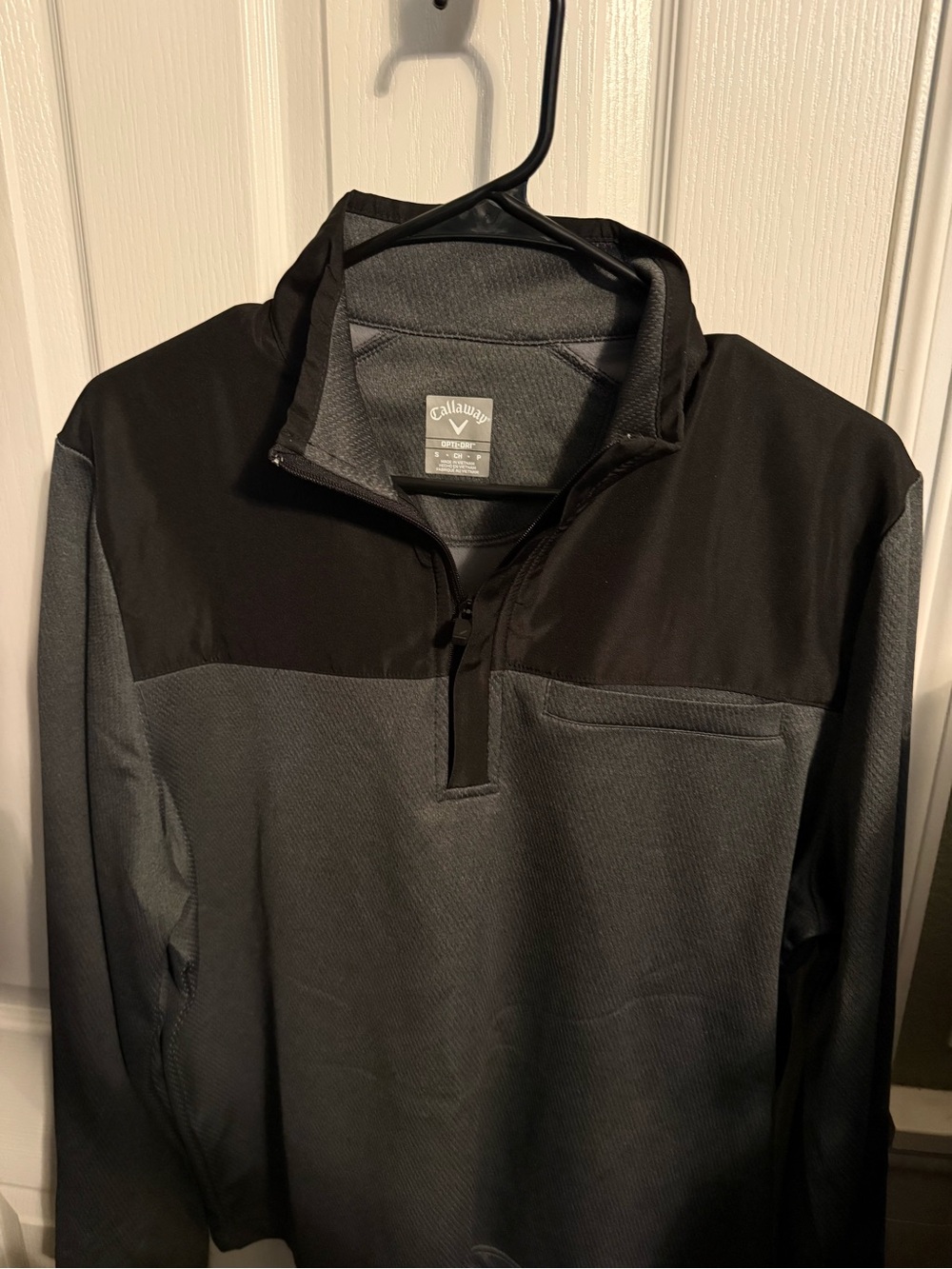 Callaway Gray and Black Quarter-Zip Lightweight Shirt Jacket size small NWT